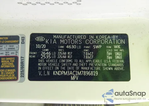 2021 Kia Sportage Lx from USA, damaged, VIN KNDPM3AC1M7896819